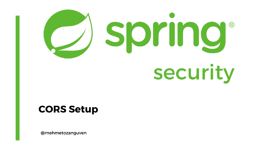 Spring Security -- 9) Spring Security CORS Setup
